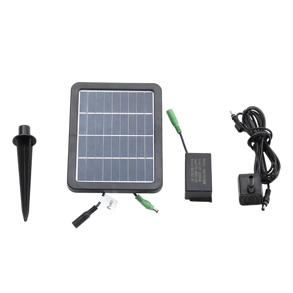 Outdoor Solar-Powered Water Fountain Rockery Decor