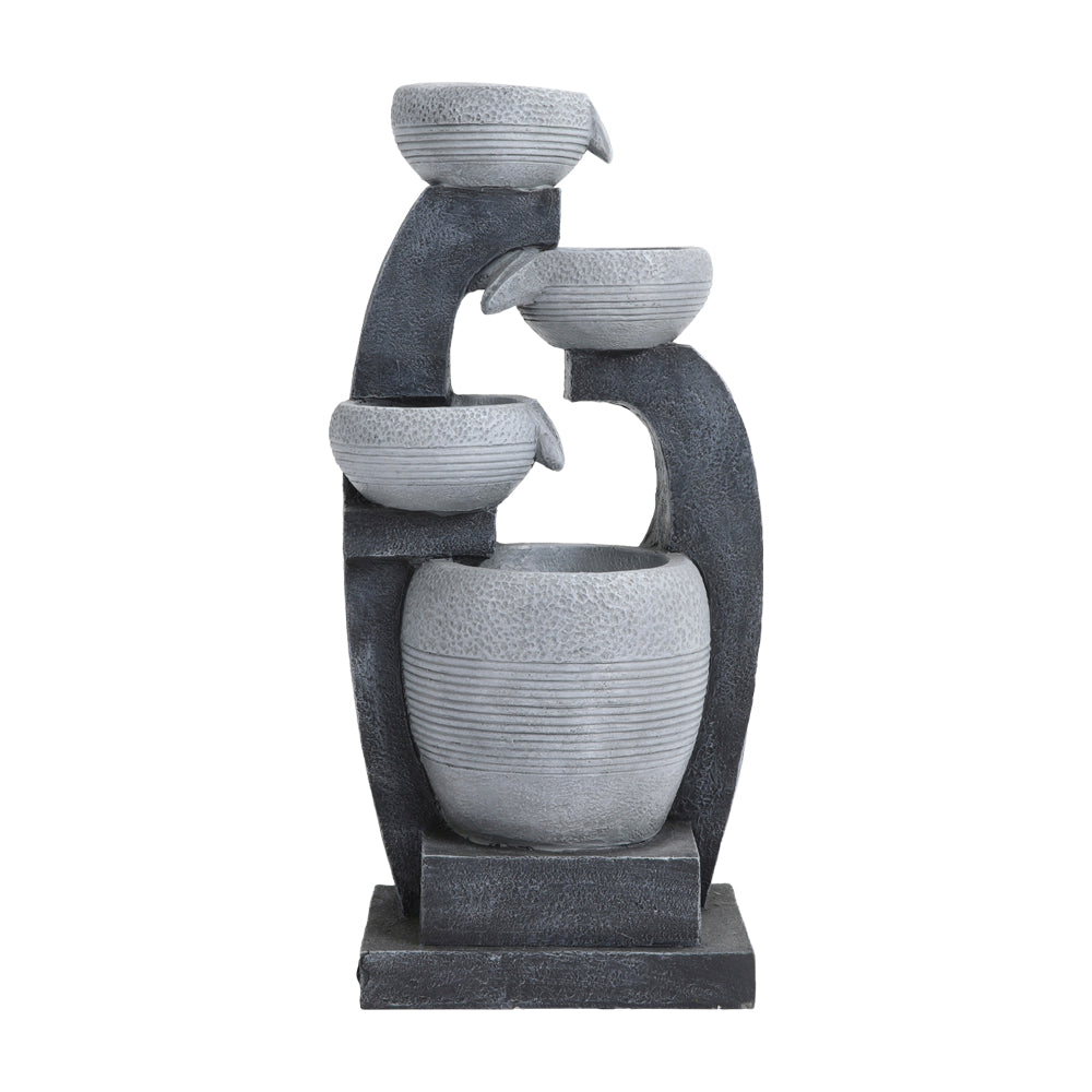 Outdoor Solar-Powered Water Fountain Rockery Decor