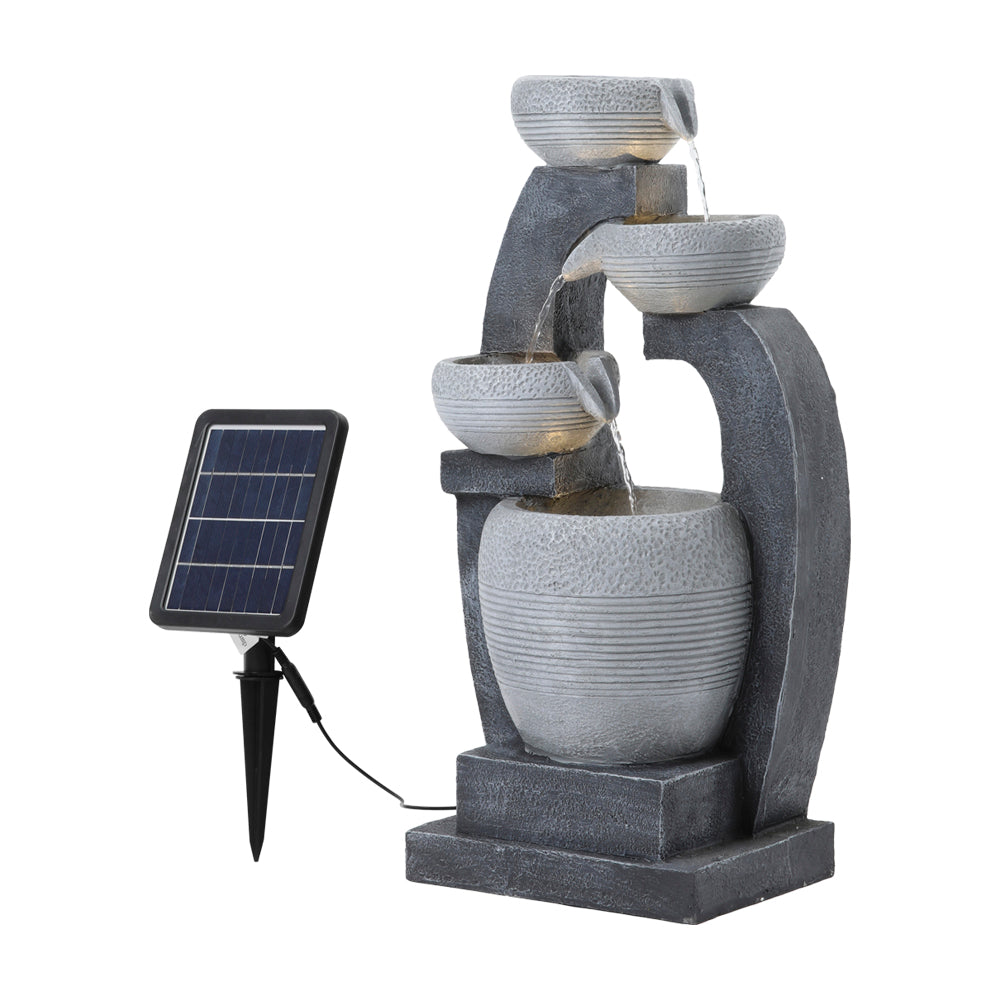 Outdoor Solar-Powered Water Fountain Rockery Decor