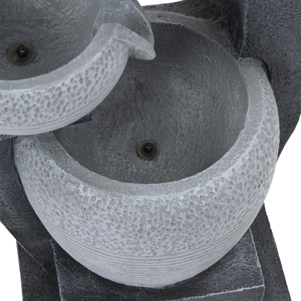 Outdoor Solar-Powered Water Fountain Rockery Decor