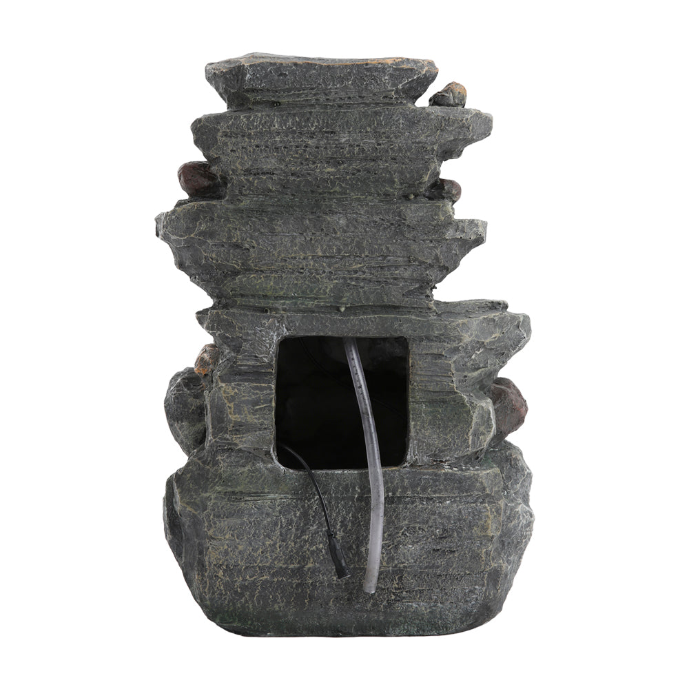 Outdoor Solar-Powered Water Fountain Rockery Decor