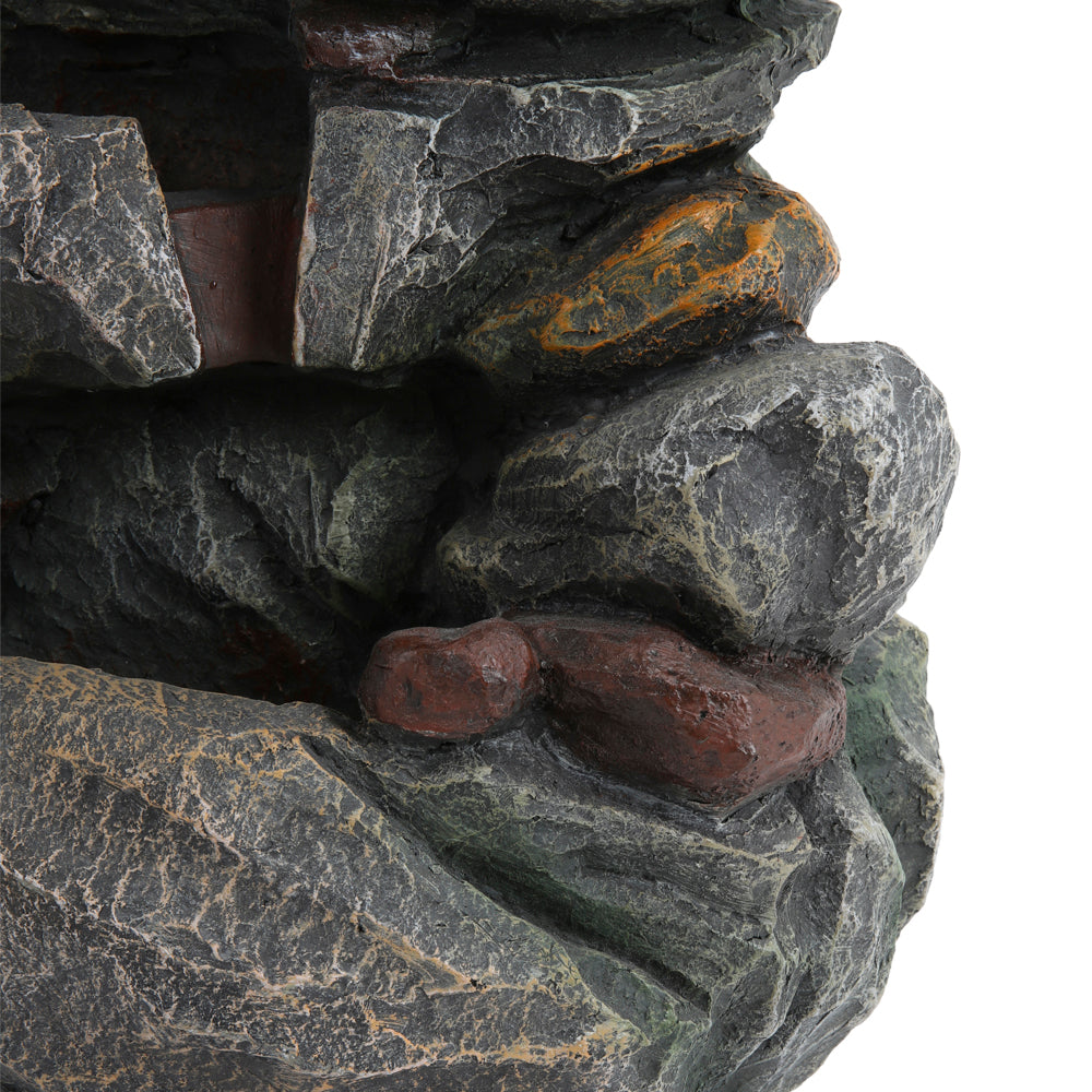 Outdoor Solar-Powered Water Fountain Rockery Decor