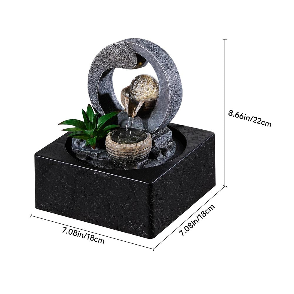 Indoor Tabletop Fountain Crystal Ball Decor