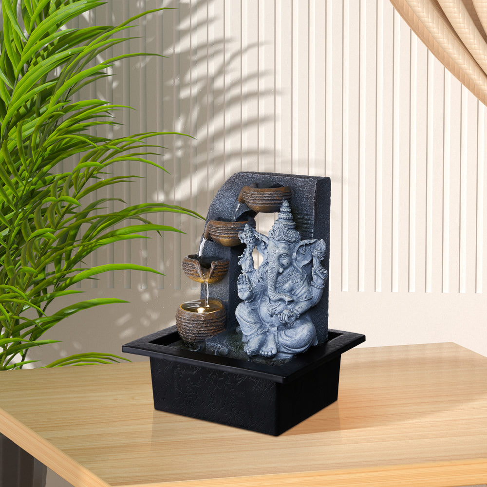 Indoor Tabletop Fountain Ganesha Decor