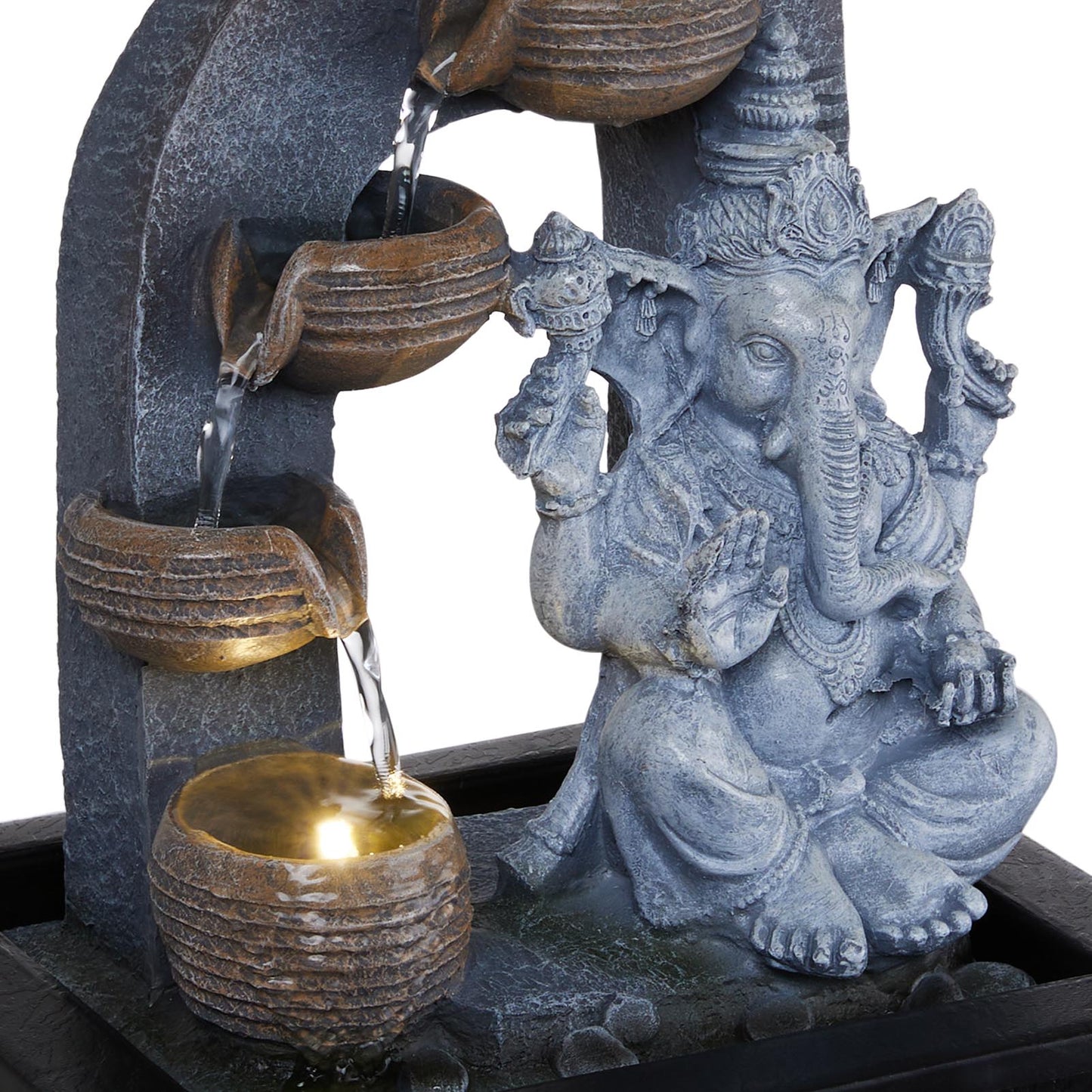 Indoor Tabletop Fountain Ganesha Decor