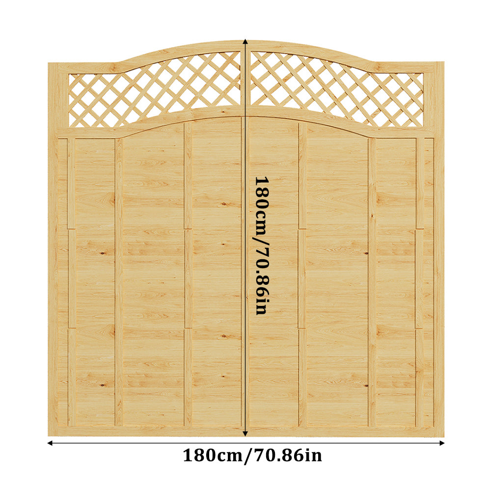 6x6ft Lattice Top Wooden Garden Fence Panel