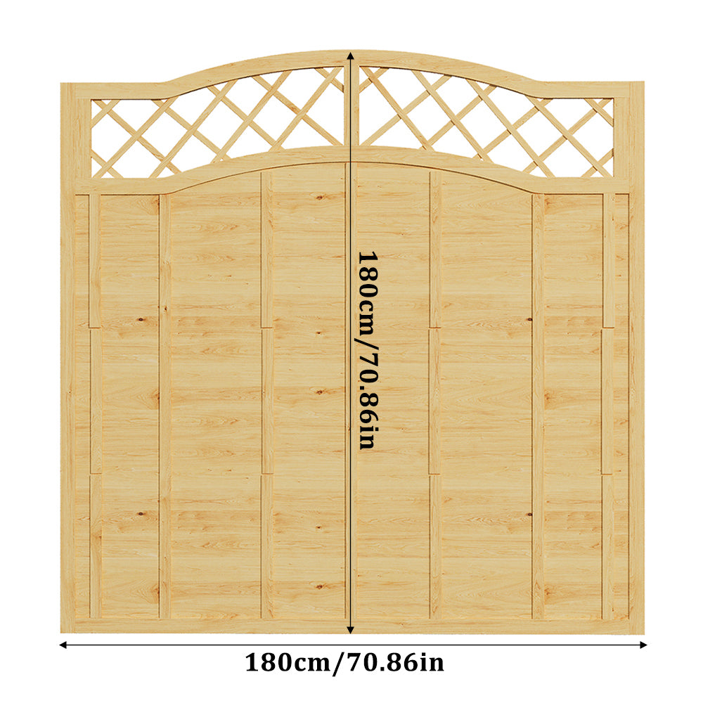 6x6ft Lattice Top Wooden Garden Fence Panel