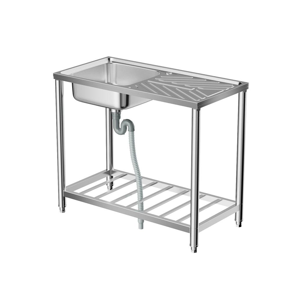 201 Stainless Steel Commercial Sink with Drainboard