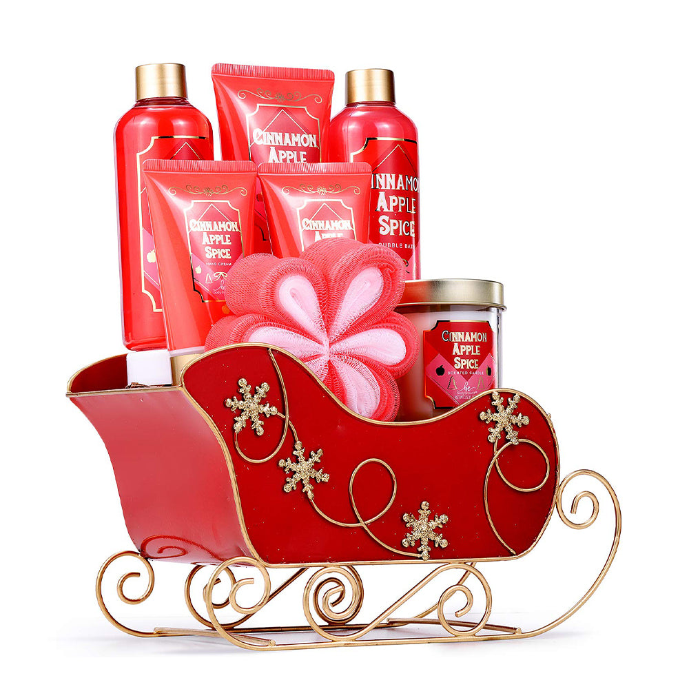 8 Piece Cinnamon Apple Spice Bath and Spa Gift Set