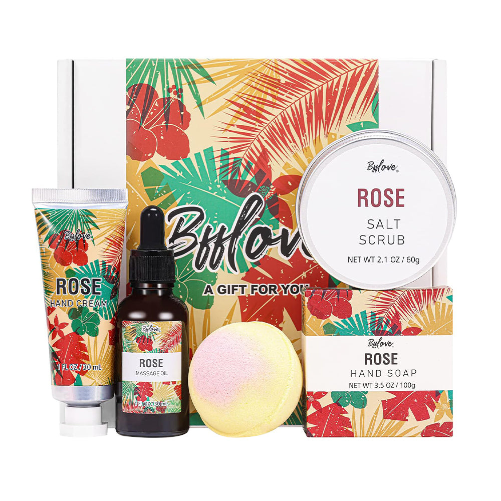 5Pcs Rose Elegance Spa Pamper Kit Gift Set