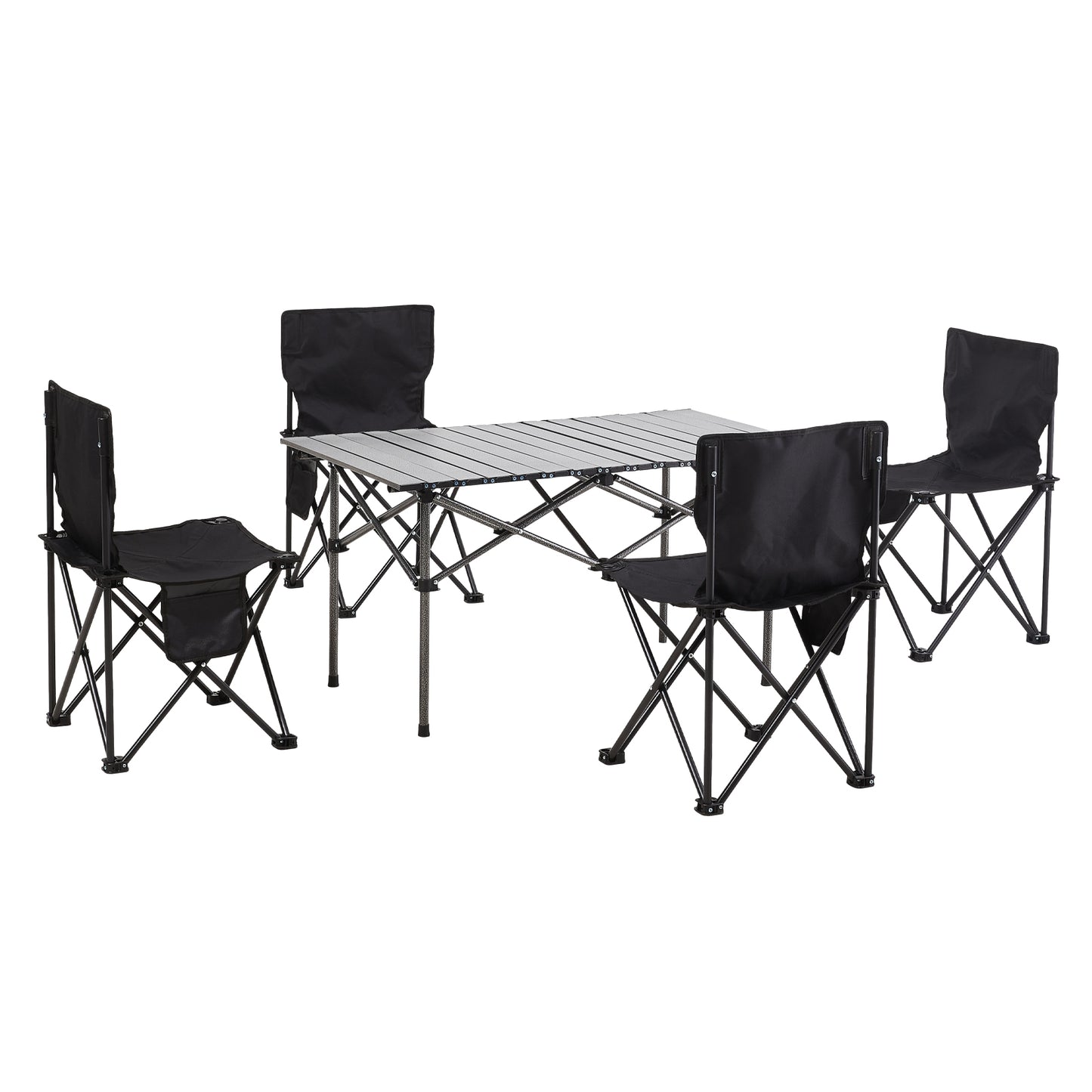 Portable Folding Camping Table with 4 Chairs