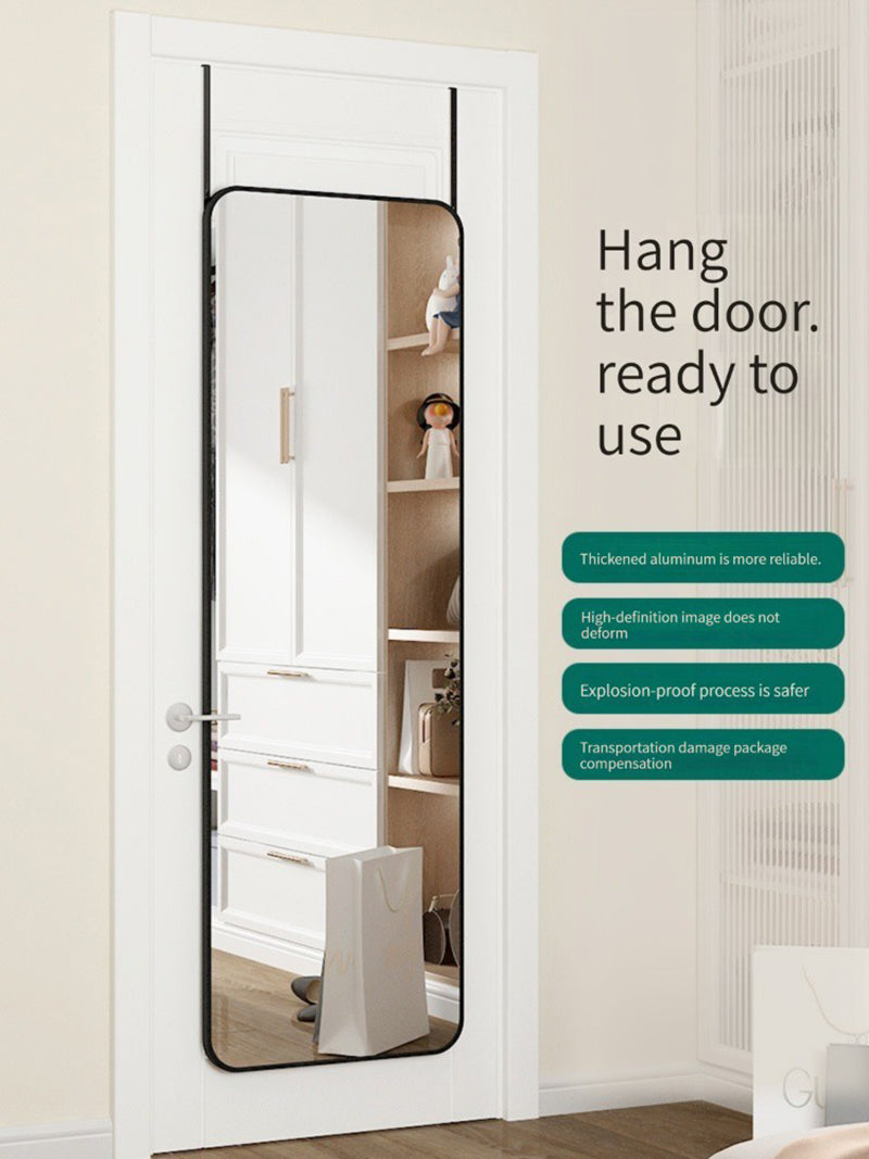 Full Length Mirror with Rounded Corners Door Hanging