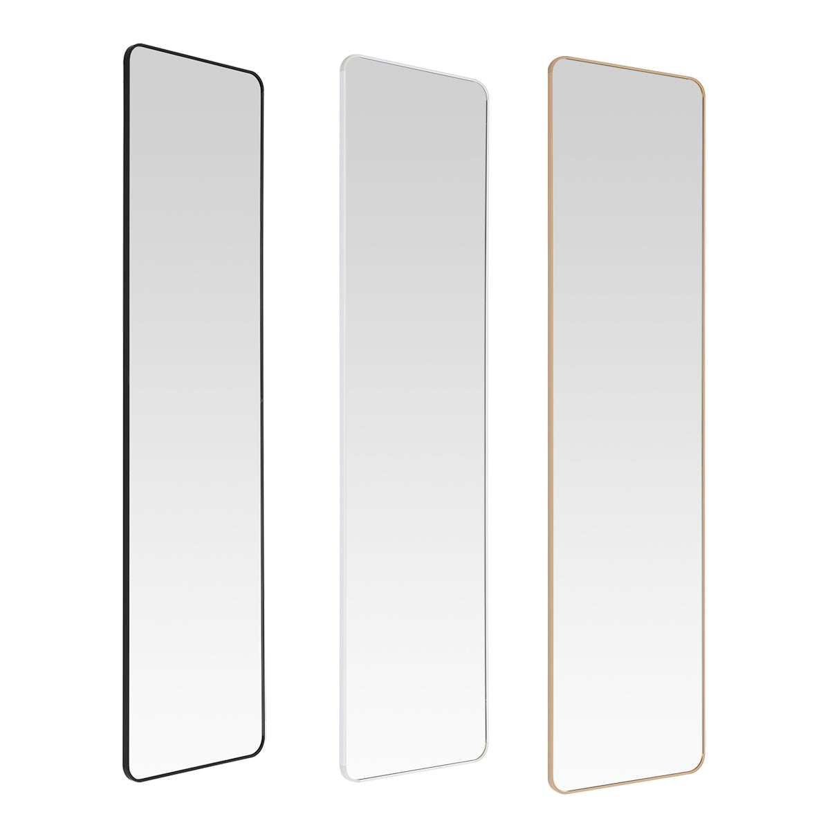 Full Length Mirror with Rounded Corners Door Hanging