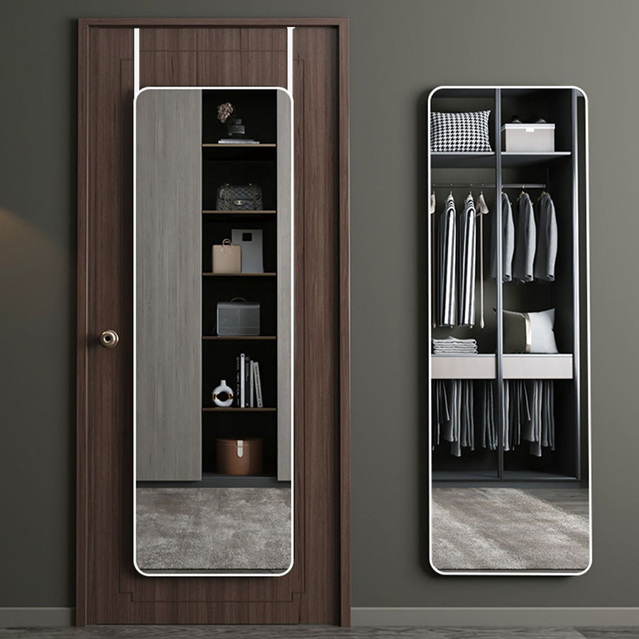 Full Length Mirror with Rounded Corners Door Hanging