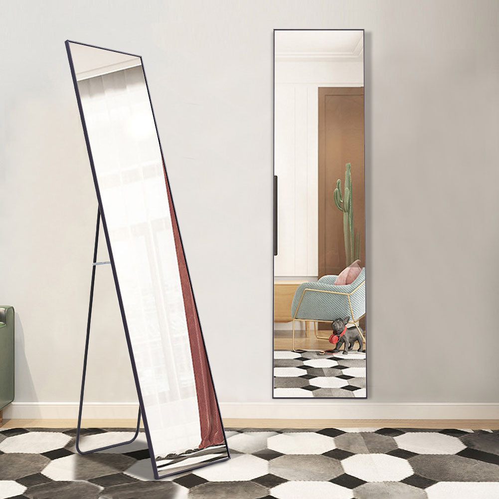 Rectangular Full Length Mirror Freestanding Hanging