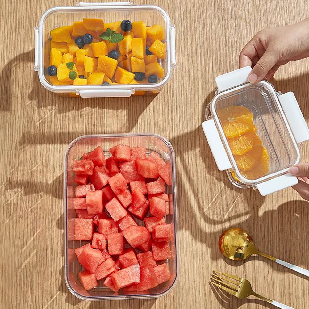 3Pcs Transparent Stackable Bento Lunch Box Set