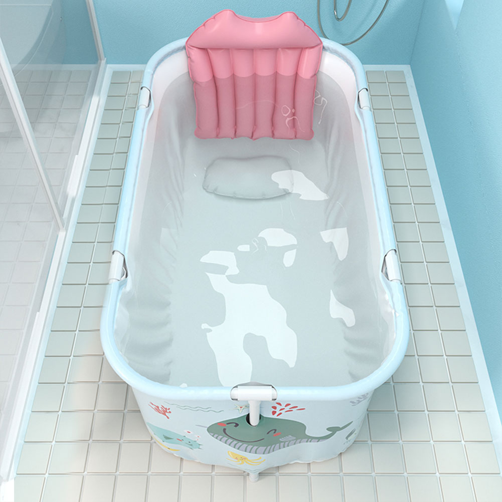 Large Portable Folding Bathtub with Cushion