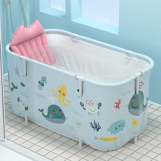 Large Portable Folding Bathtub with Cushion