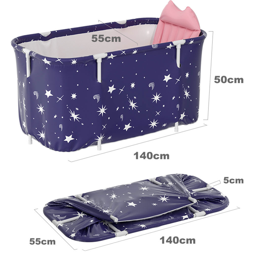 Large Portable Folding Bathtub with Cushion