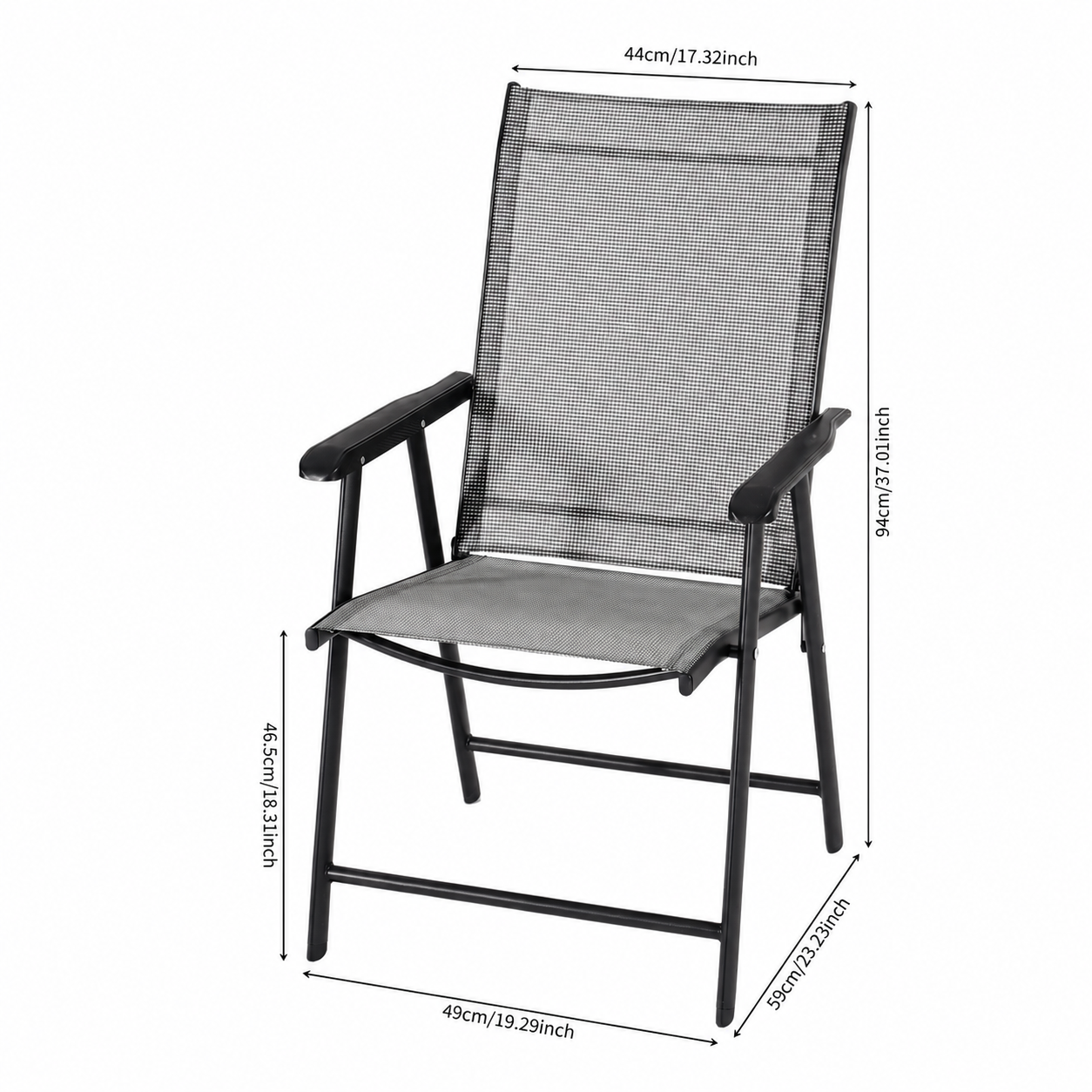 2/4 Pcs Chairs Black with Outdoor Dining Table Set