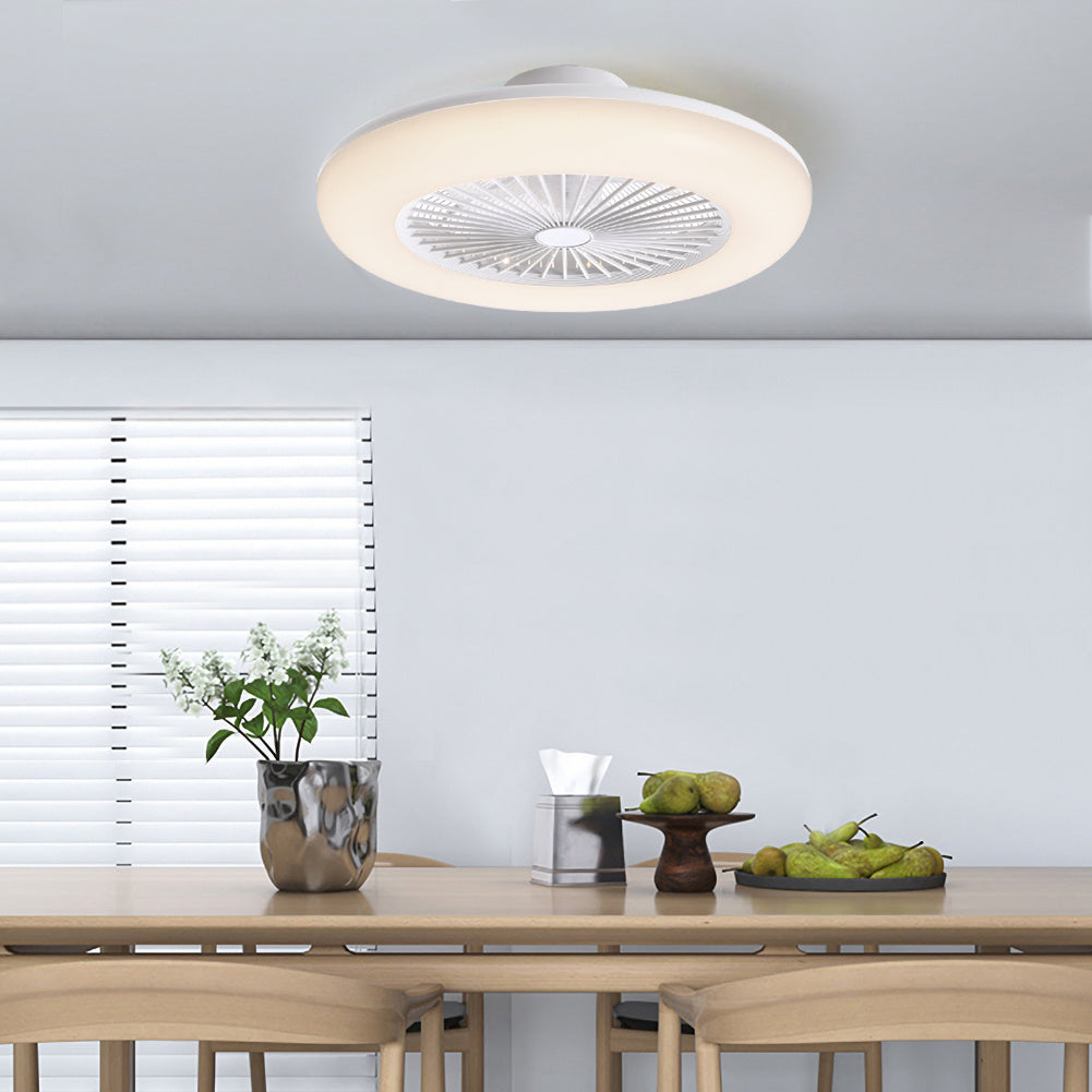 Round Acrylic LED Ceiling Light Fan with Remote Control