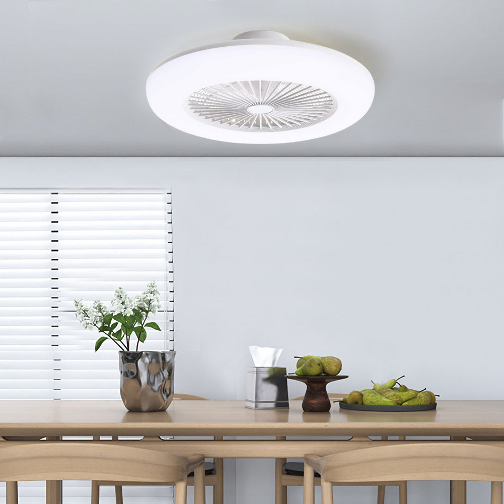 Round Acrylic LED Ceiling Light Fan with Remote Control