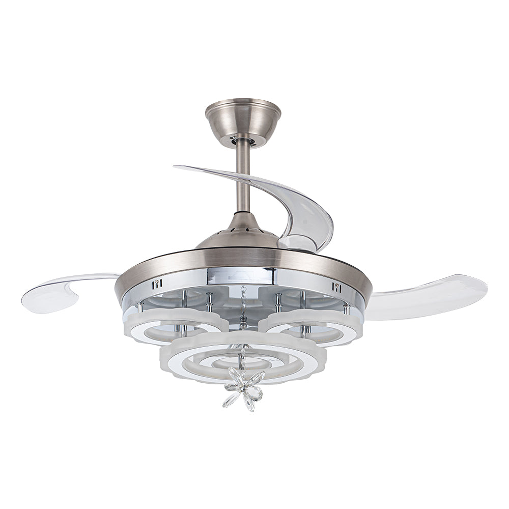 3 Light Changing Acrylic Ceiling Fan for Bedroom Living Room