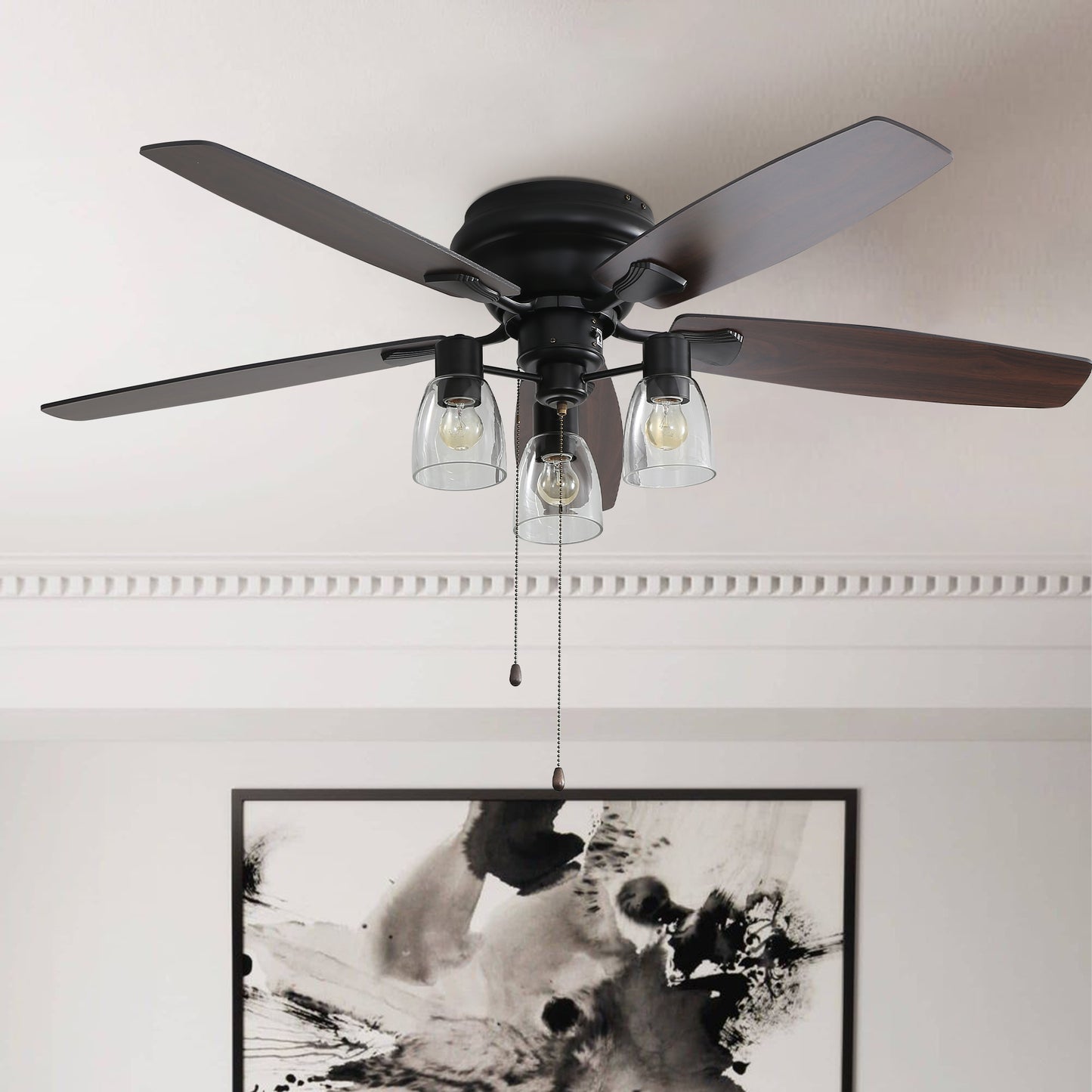 52-inch Low Profile Ceiling Fan Light with Remote