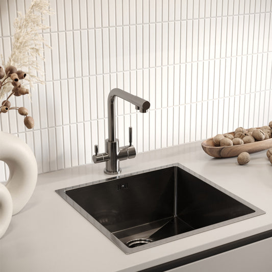 Black Single Bowl Stainless Steel Sink