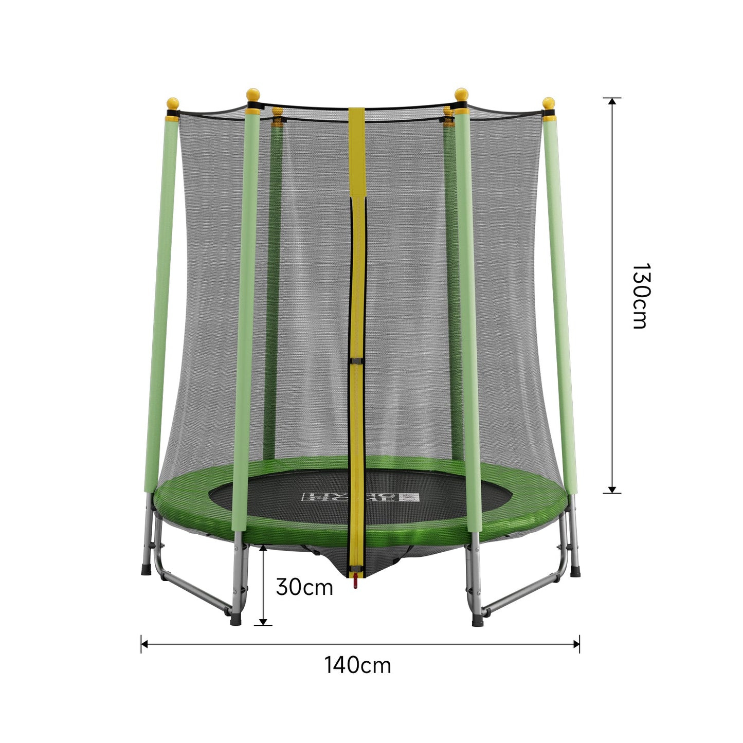 Green Outdoor Kids Trampoline with Safety Net