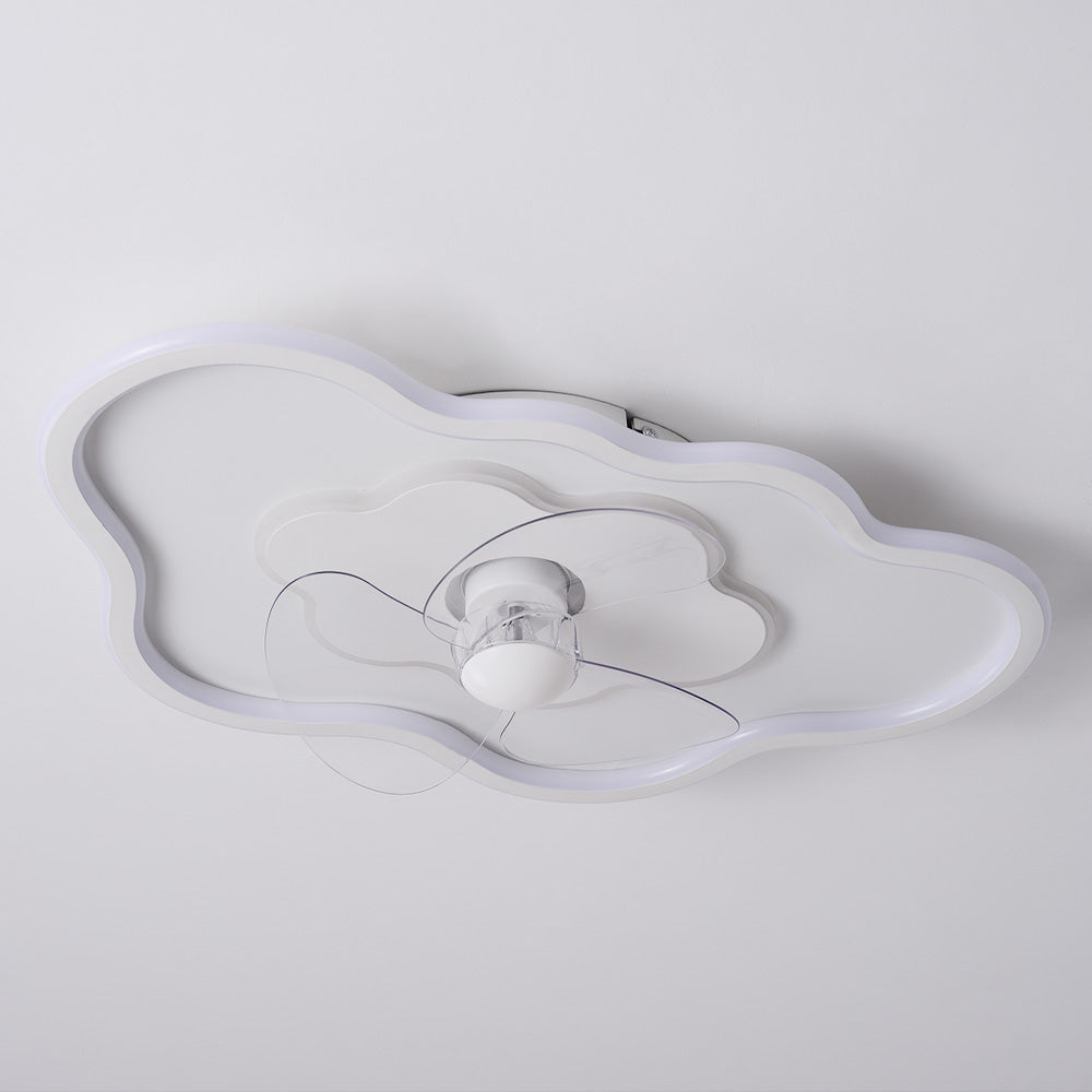 Cloud-Shaped Ceiling Mount LED Fan Light