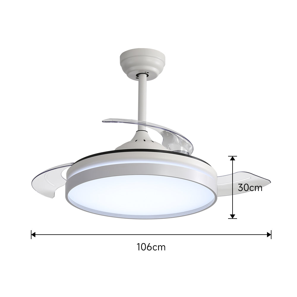 42inch Acrylic Ceiling Fan Light with Retracted Blades