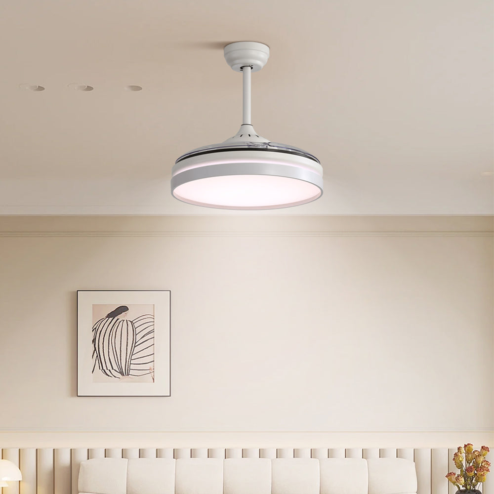 42inch Acrylic Ceiling Fan Light with Retracted Blades