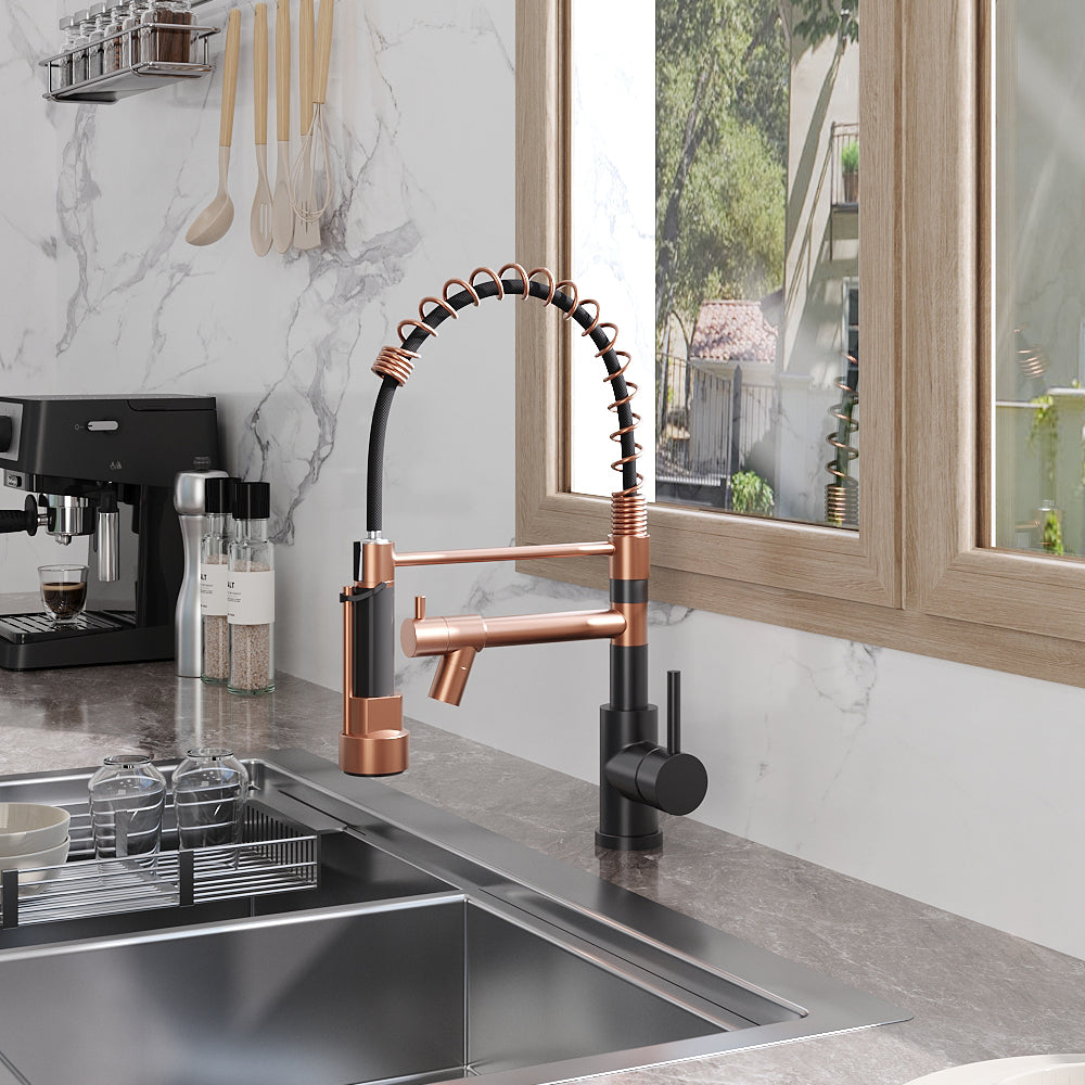 Swivel Pulldown Kitchen Faucet with Pot Filler