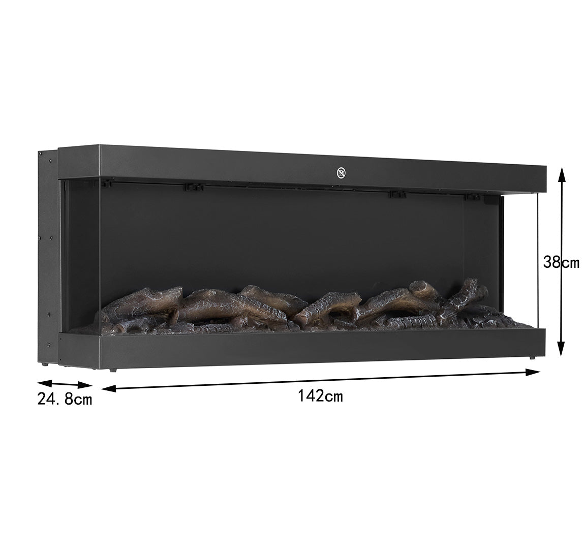 Three-sided Freestanding Electric Fireplace