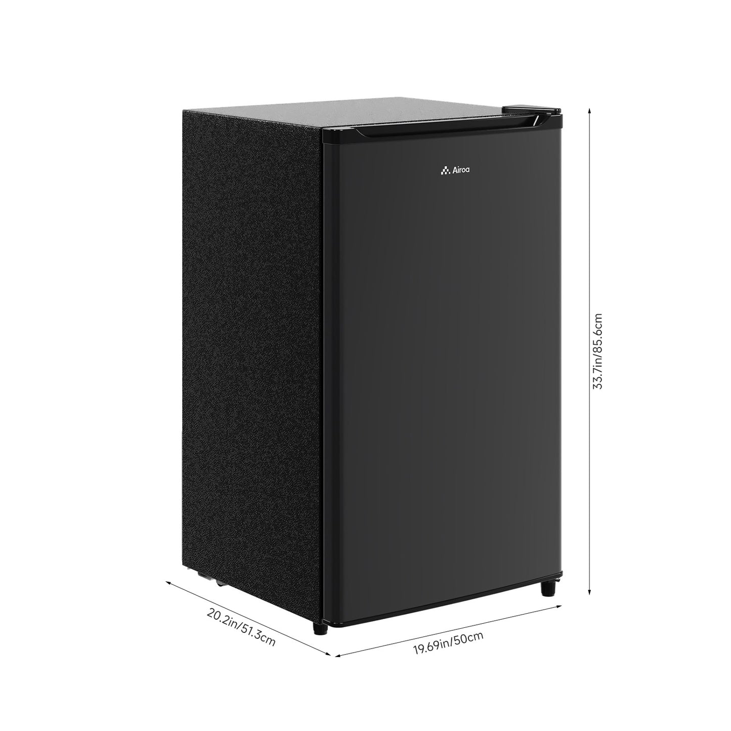 Black Compact Refrigerator with 9L Freezer Compartment