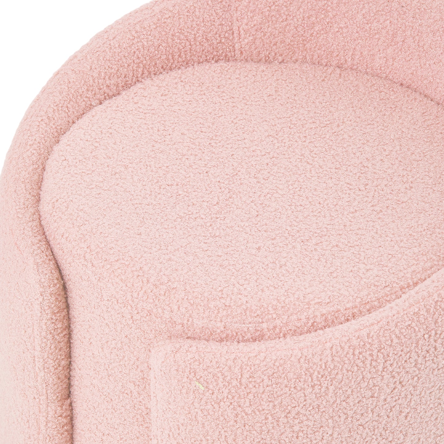Teddy Fleece Upholstered Vanity Stool