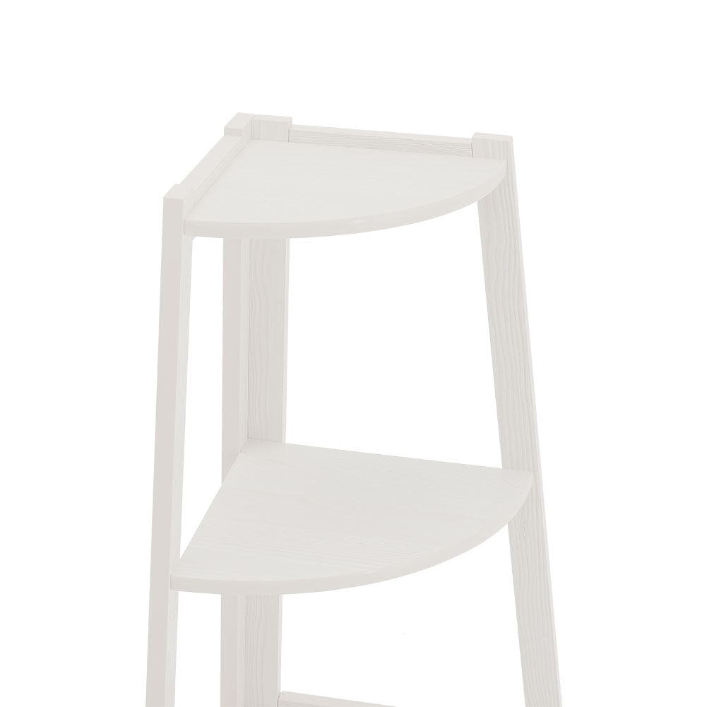 Modern 5-Tier Wooden Ladder Corner Bookshelf Home Display Shelf Unit