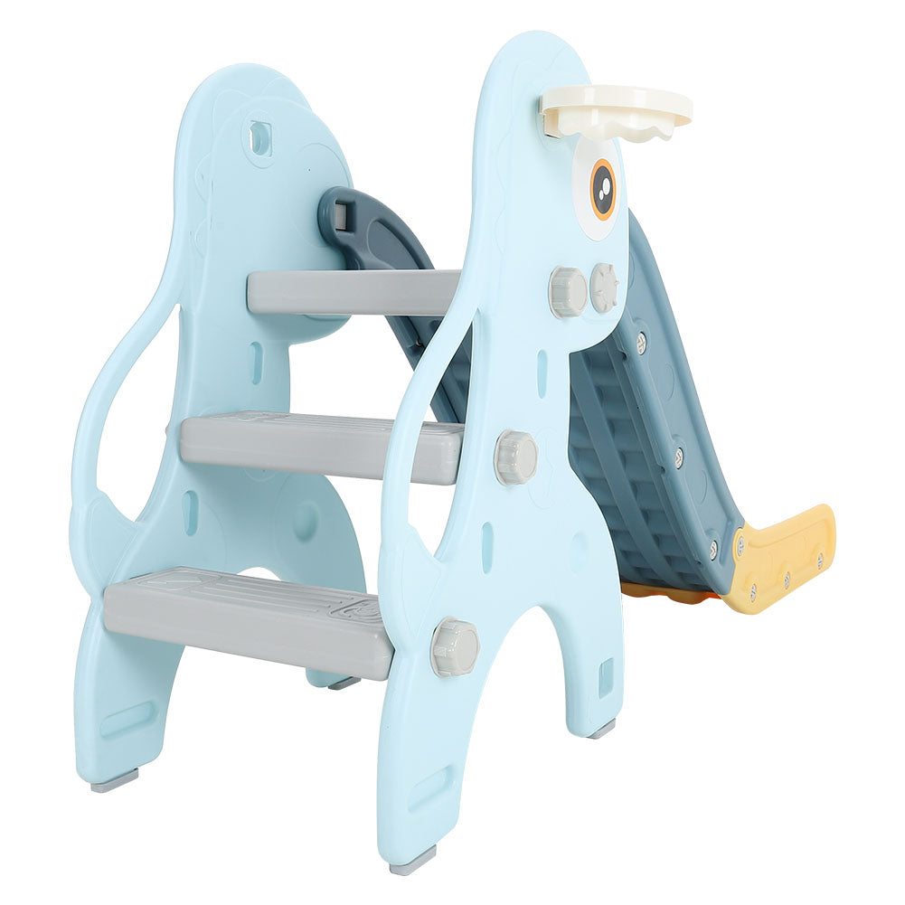 Freestanding Kids Slide Climber Toy Basketball Hoop