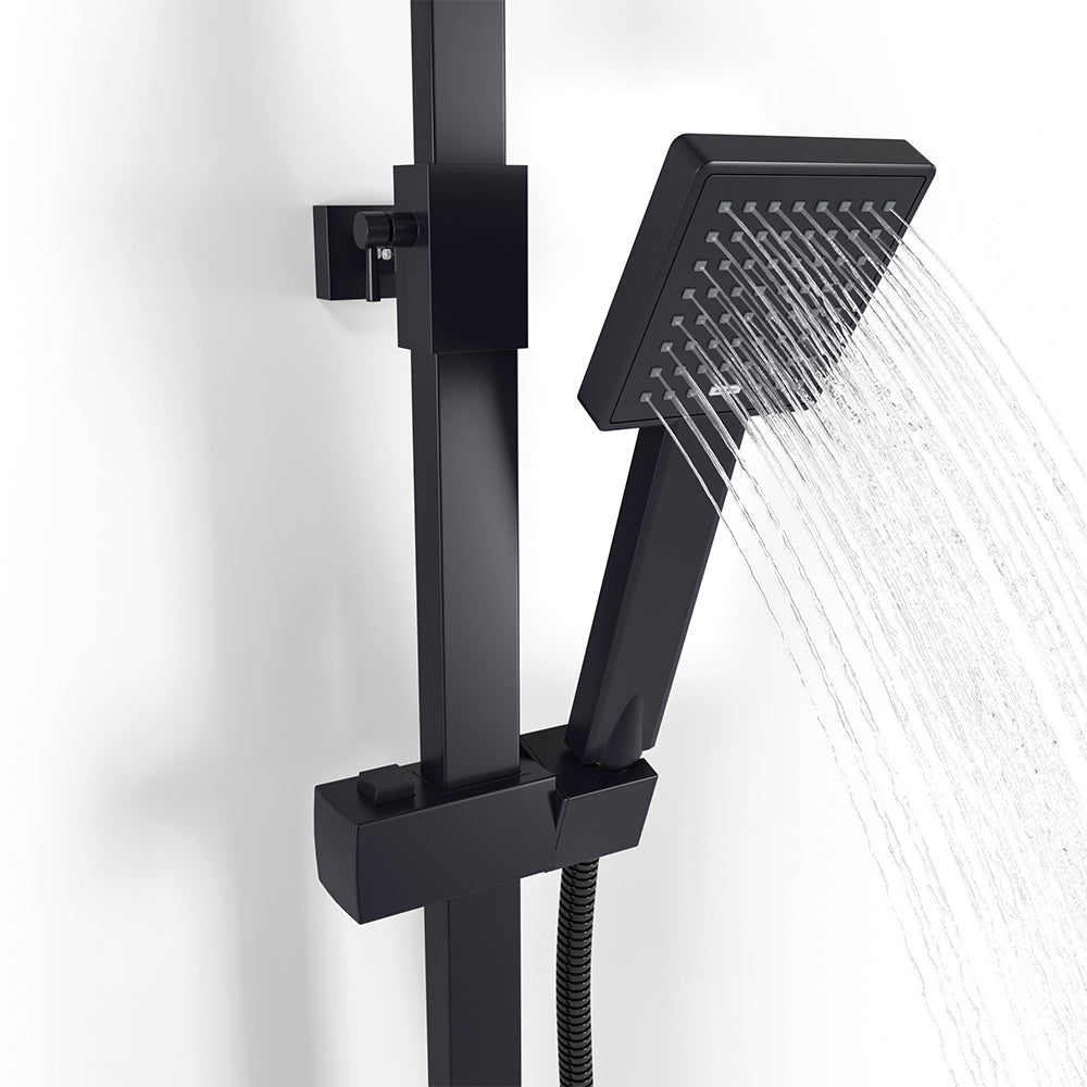 8 inch Rainfall Shower Head Brass Bathroom Shower Faucet Set