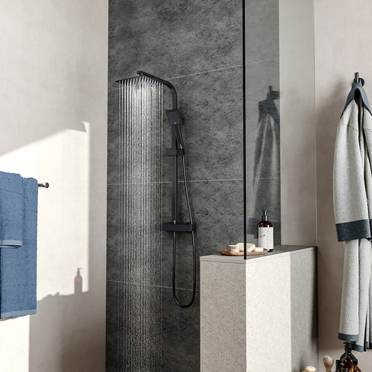 8 inch Rainfall Shower Head Brass Bathroom Shower Faucet Set