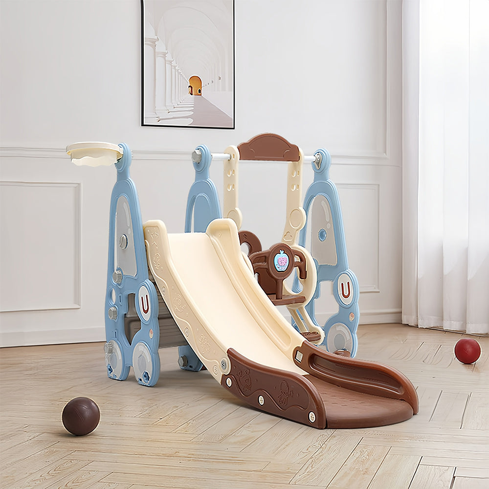 Musical Adjustable Swing and Slide Set for Kids