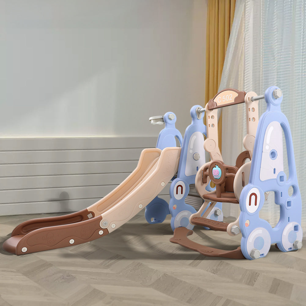 Musical Adjustable Swing and Slide Set for Kids