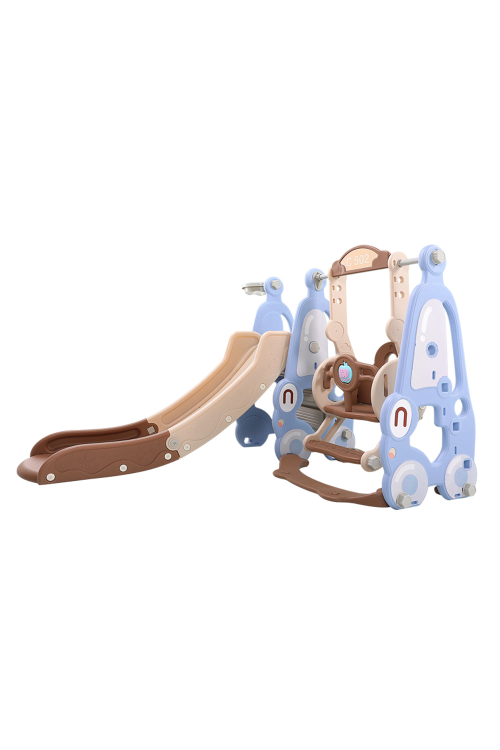 Musical Adjustable Swing and Slide Set for Kids