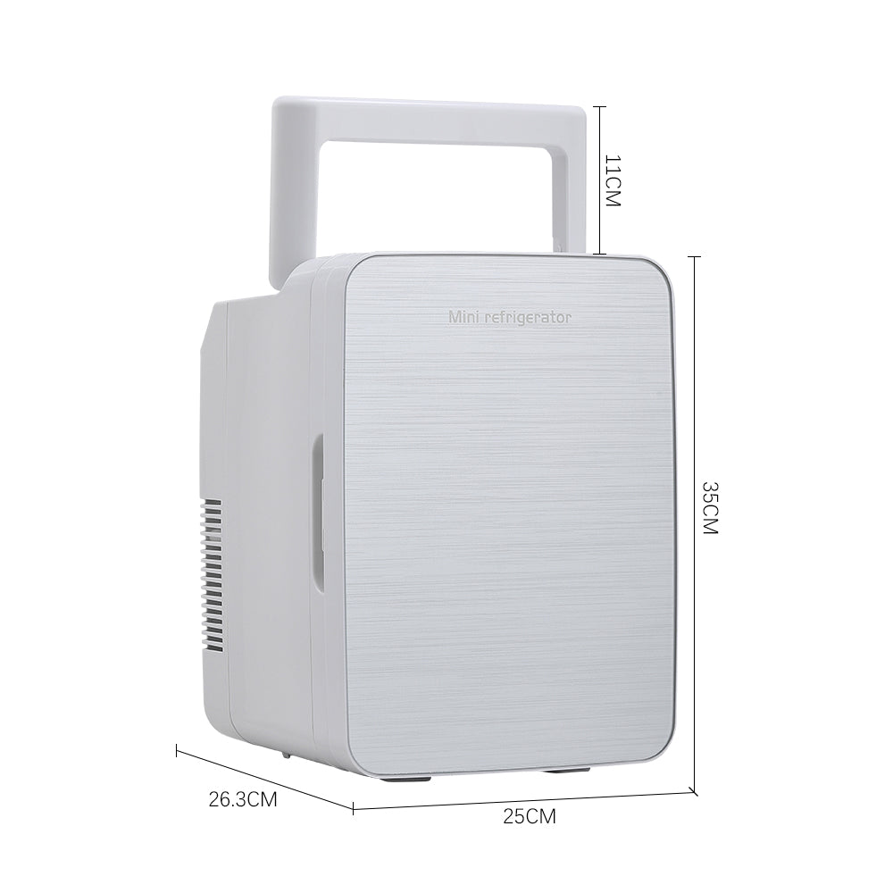 White 10L Dual-Use Mini Refrigerator