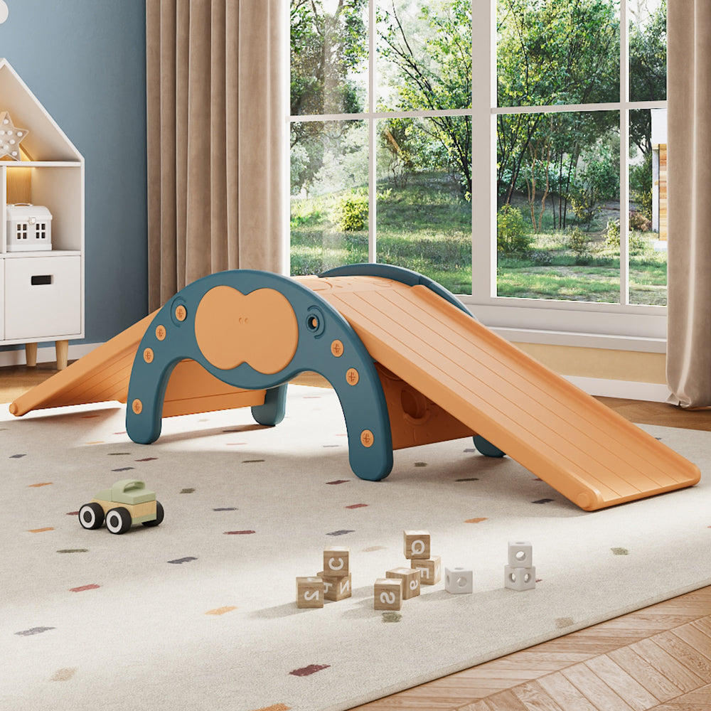Indoor Climbing Frame Set with Two Dual-Sided Slides