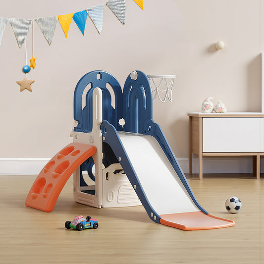 Toddler Slide, Climber and Basketball Hoop Playset