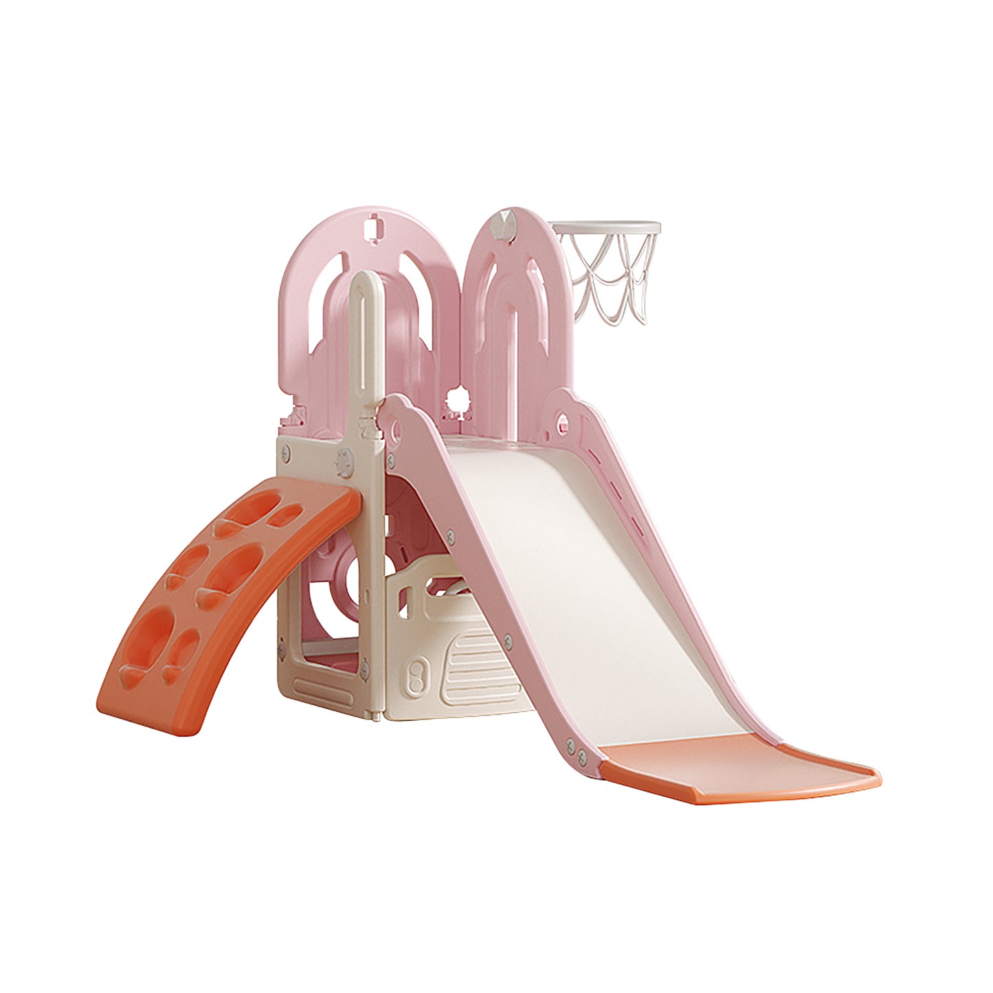 Toddler Slide, Climber and Basketball Hoop Playset