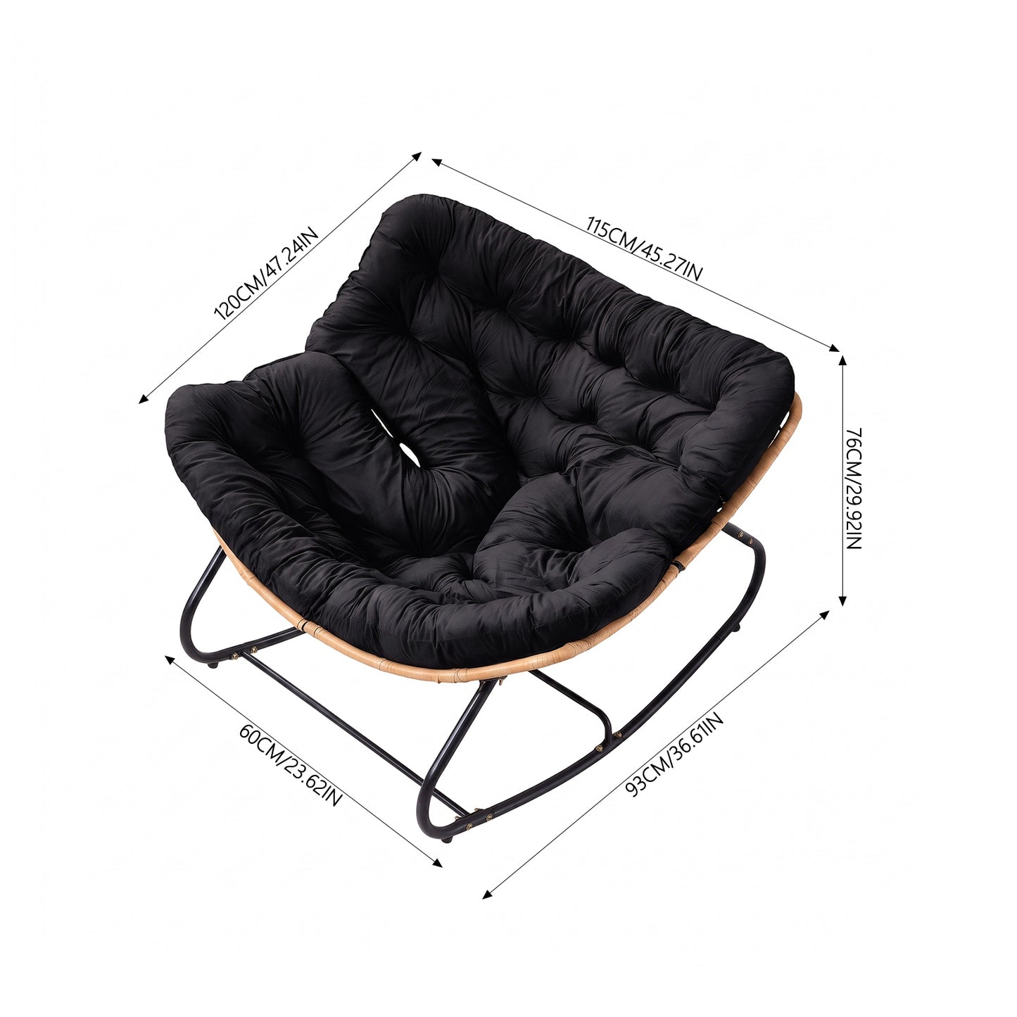 Modern Rocking Chair with Cushion