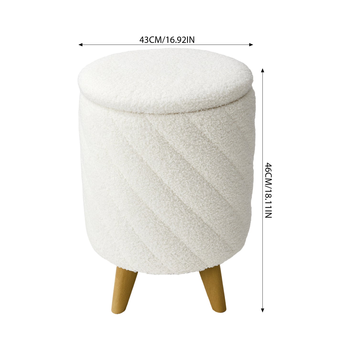 Modern Round Storage Ottoman